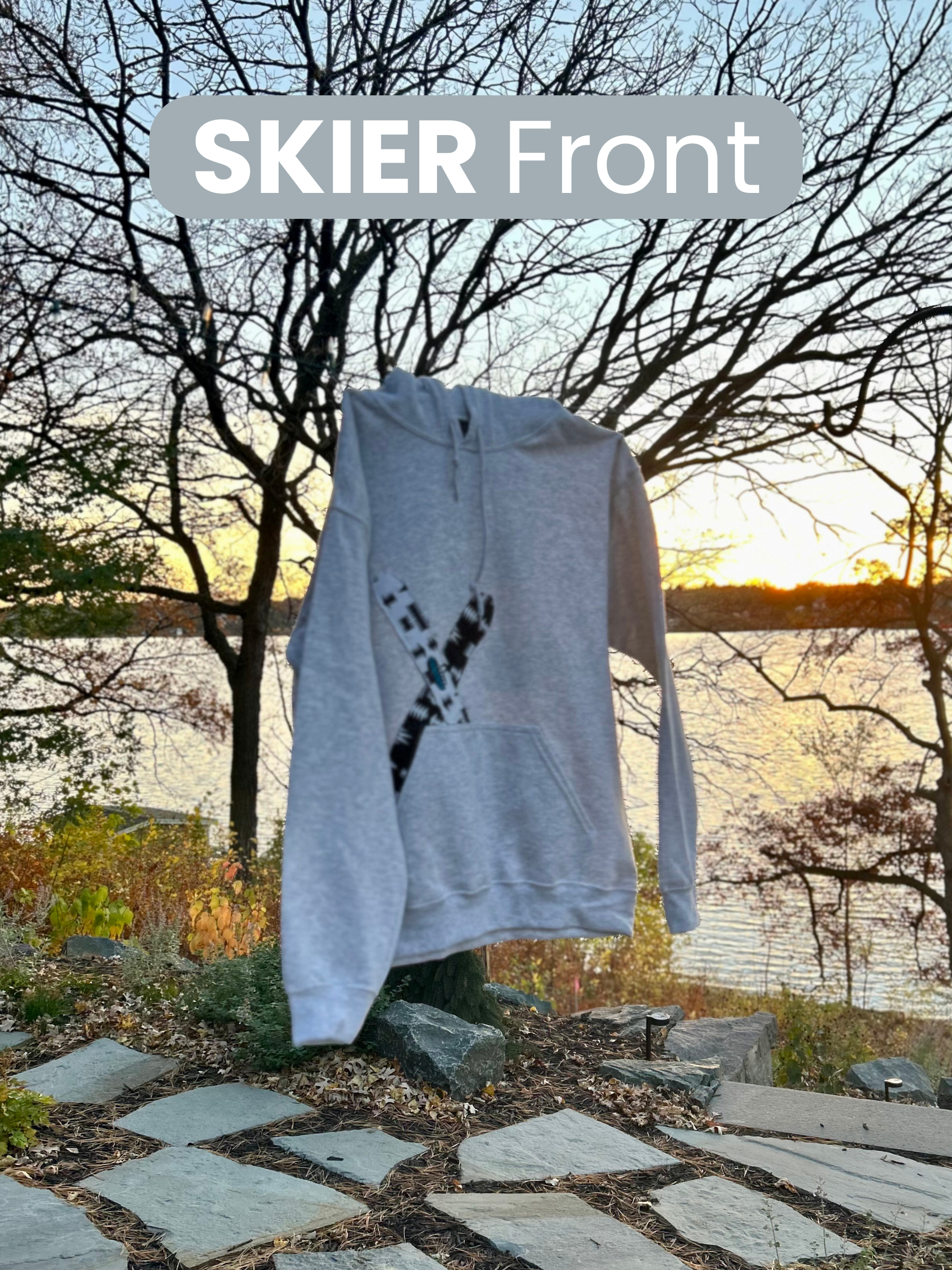 Snow Swag Adult Hoodie With Sewn Designs - Unisex