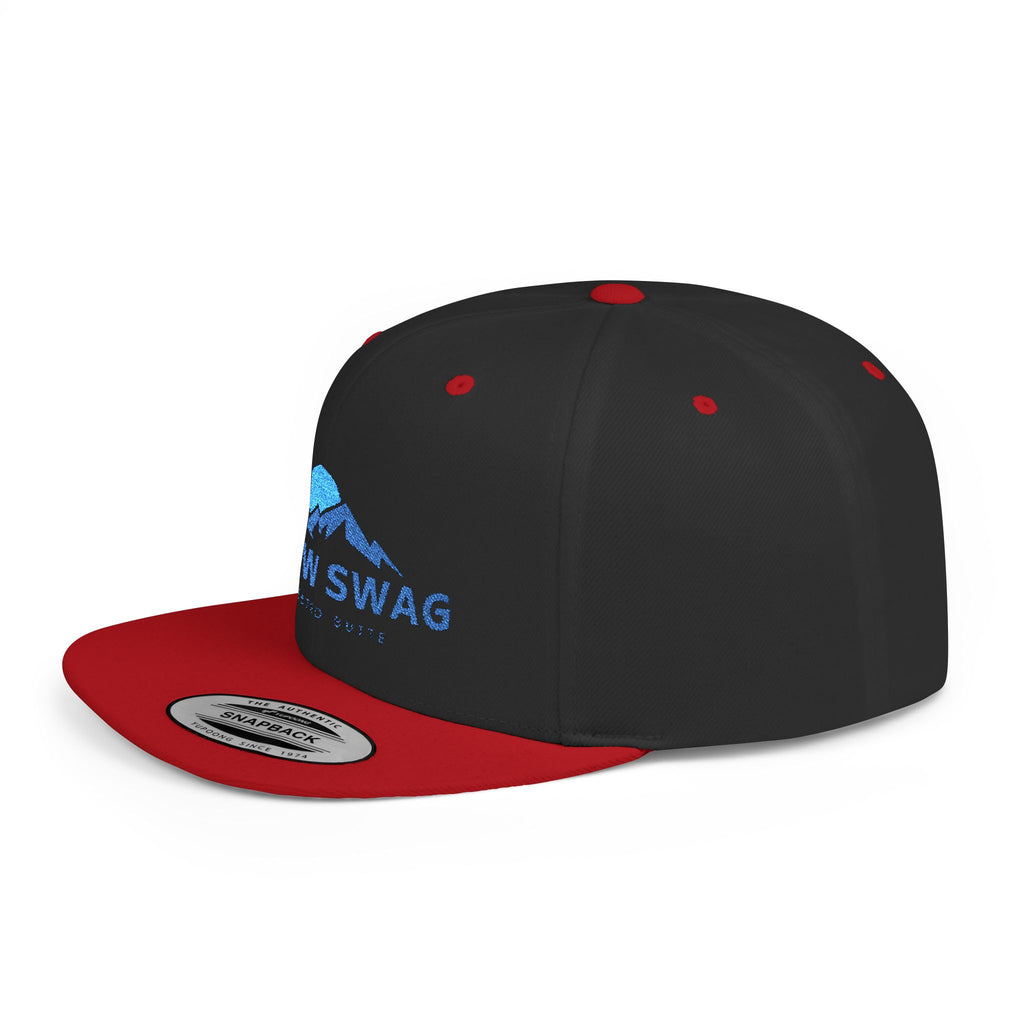 Snow Swag Flat Bill Snapback Cap