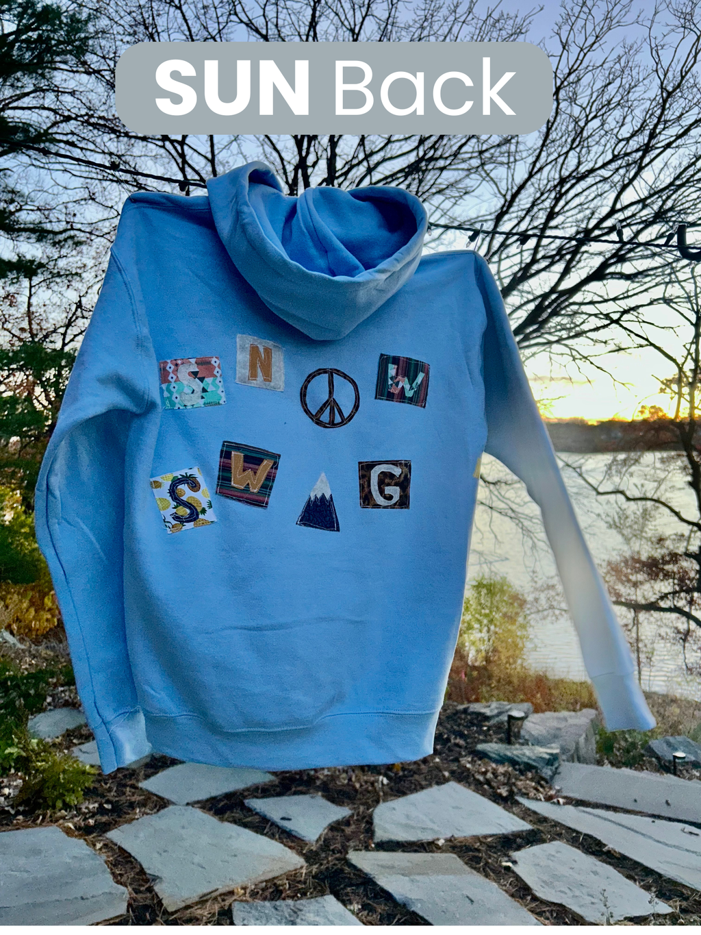 Snow Swag Adult Hoodie With Sewn Designs - Unisex