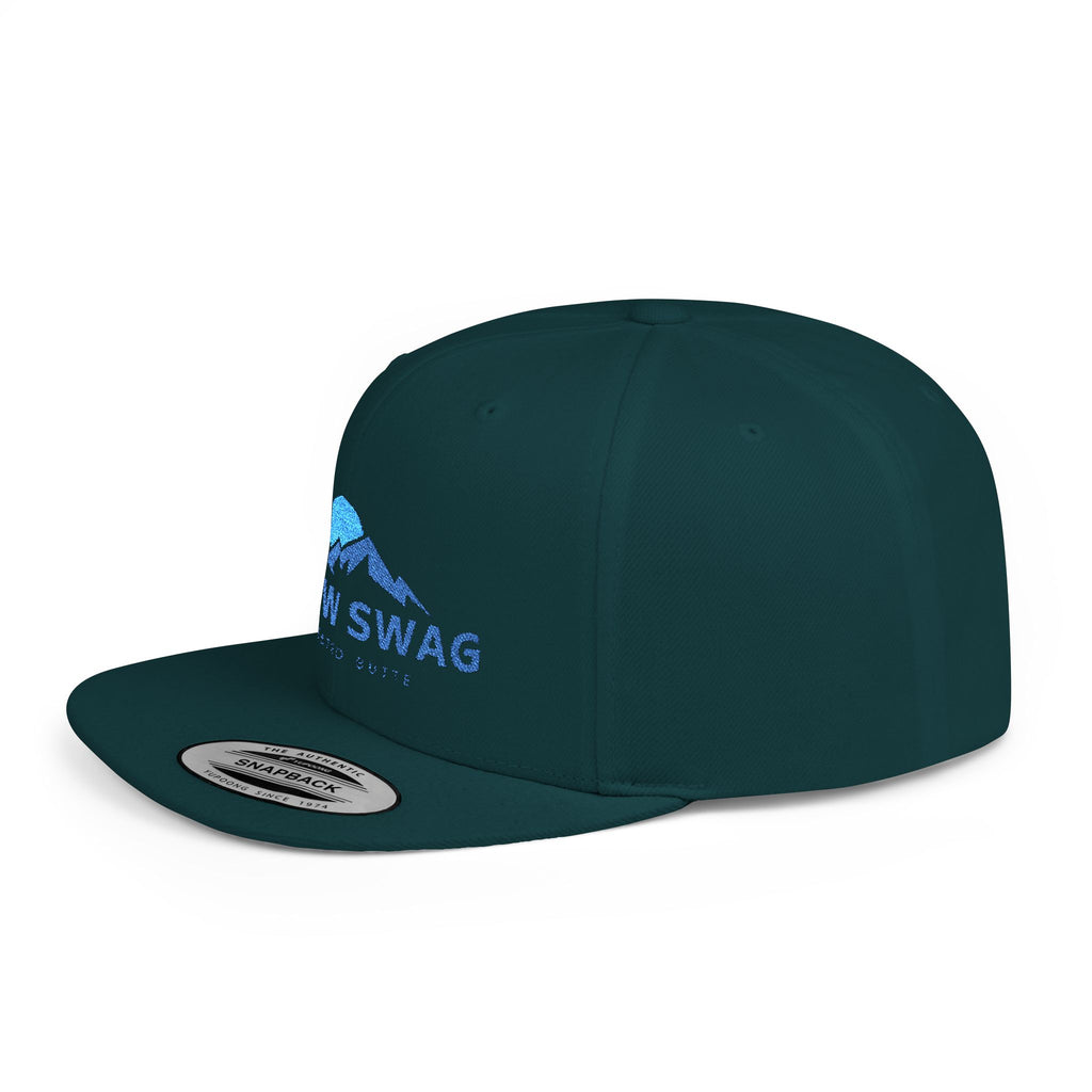 Snow Swag Flat Bill Snapback Cap