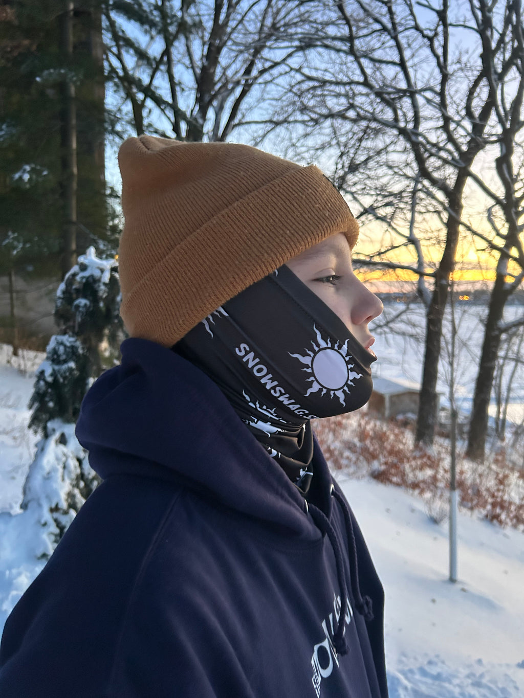 Snow Swag Black Buff - WINTER DROP
