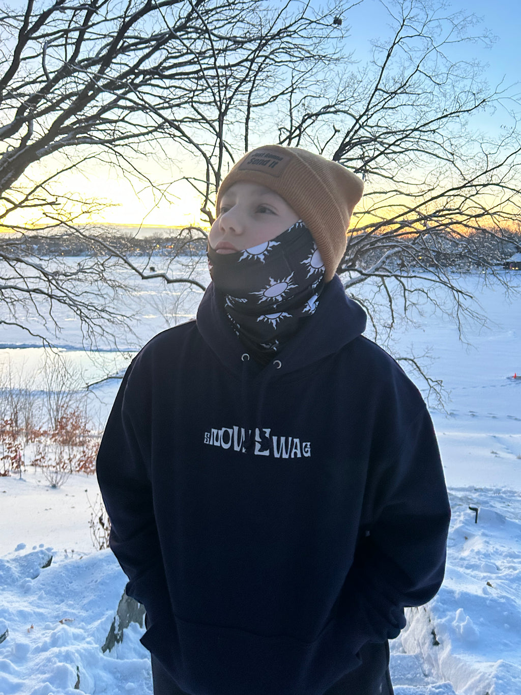 Snow Swag Black Buff - WINTER DROP