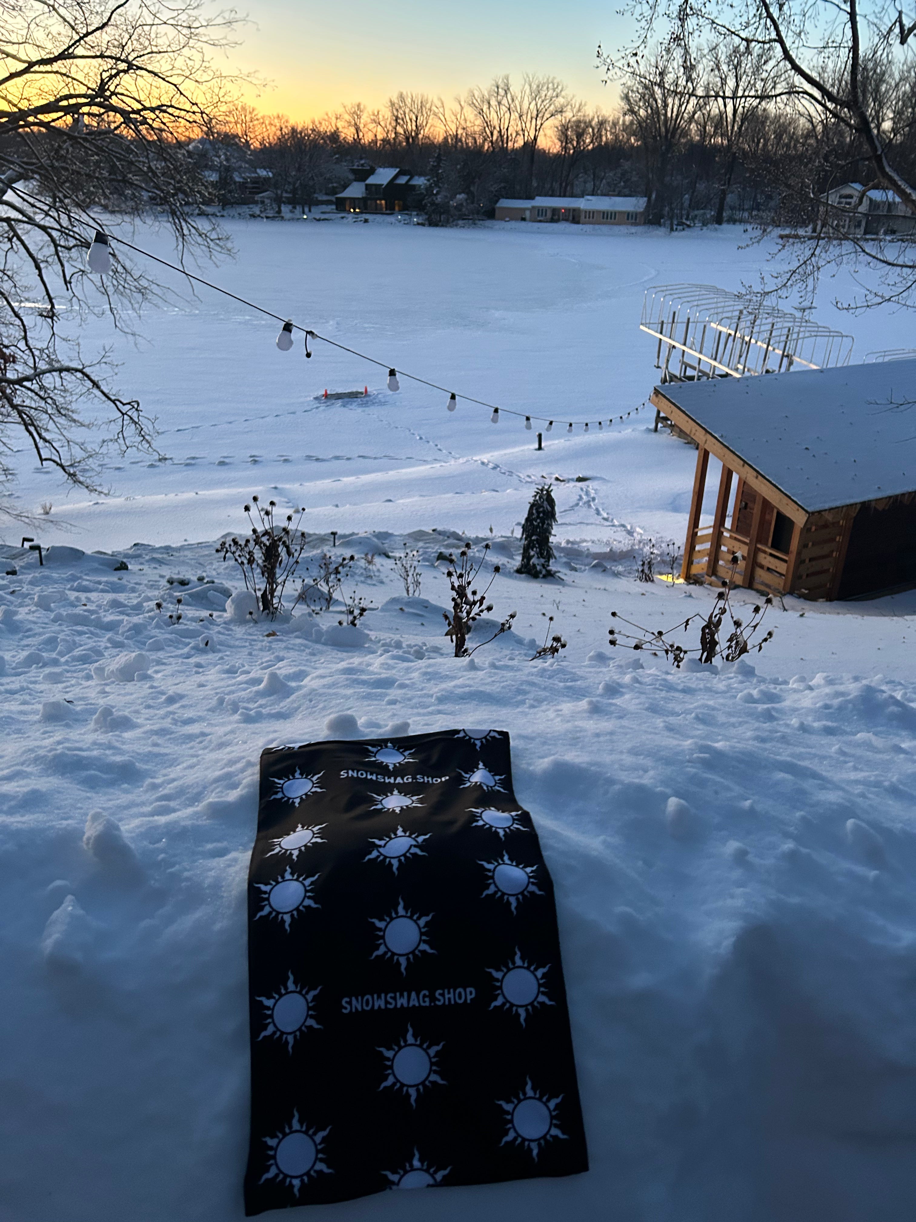 Snow Swag Black Buff - WINTER DROP