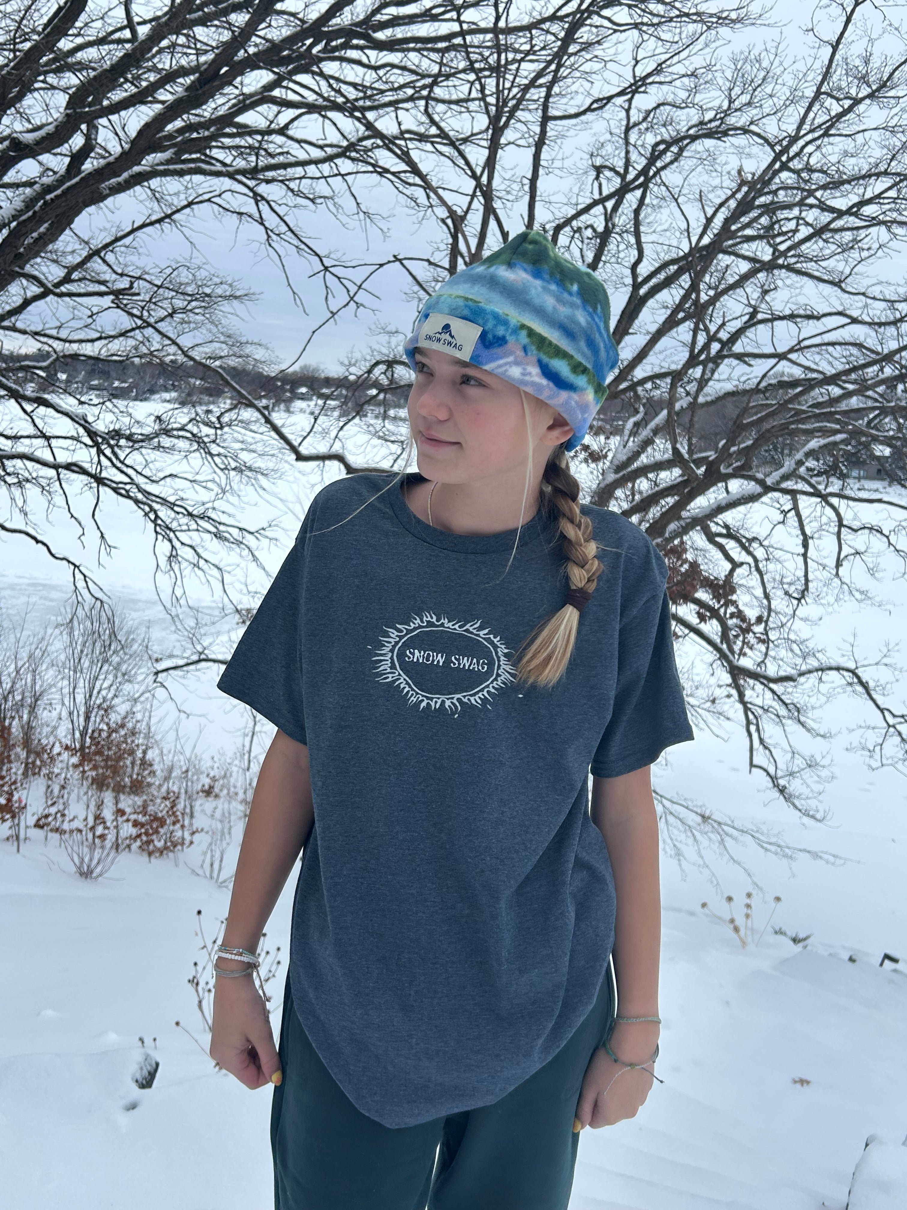 Snow Swag Ski Kids T-Shirt - WINTER DROP Unisex