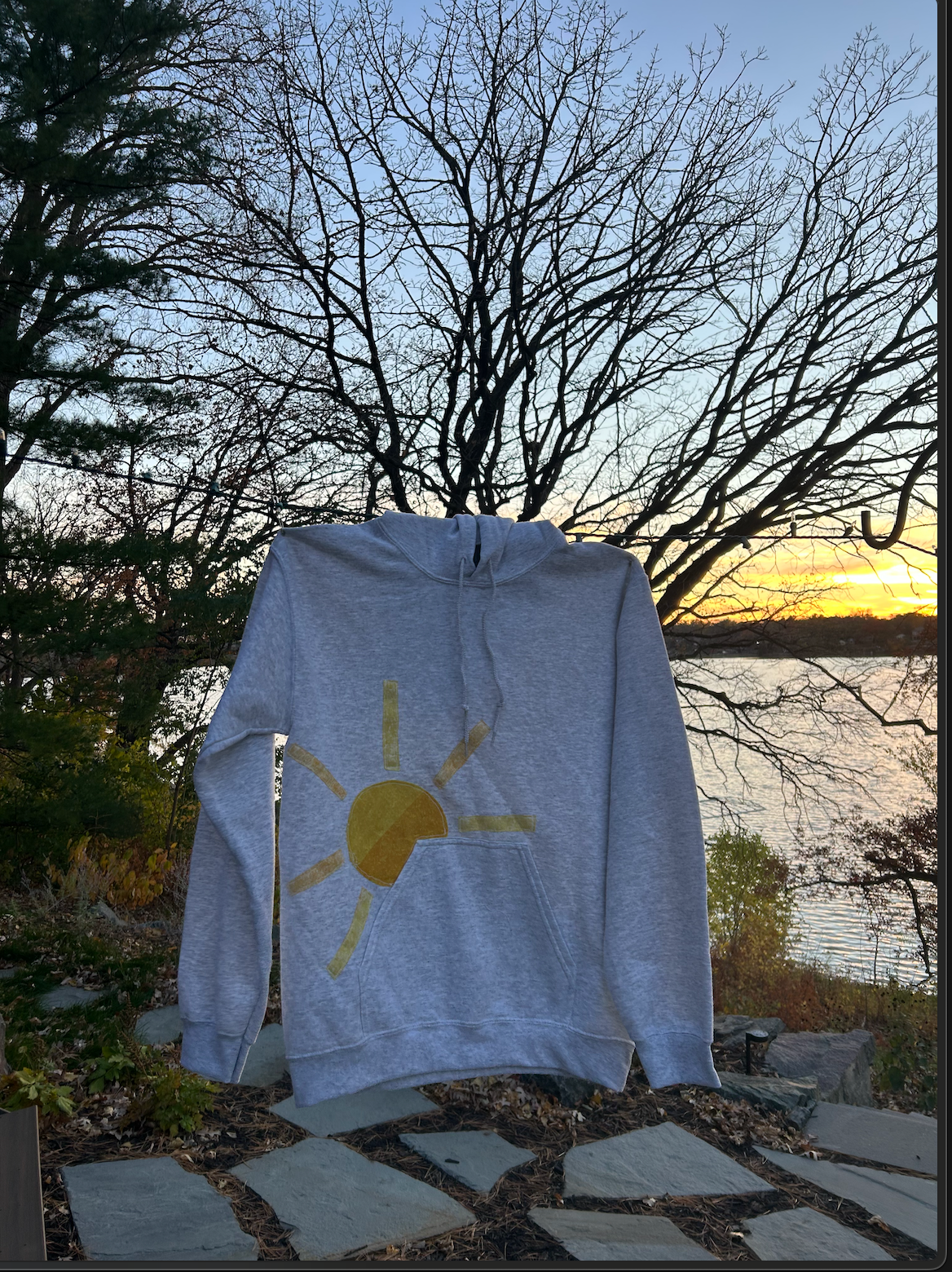 Sweatshirts With Sewn Designs.
