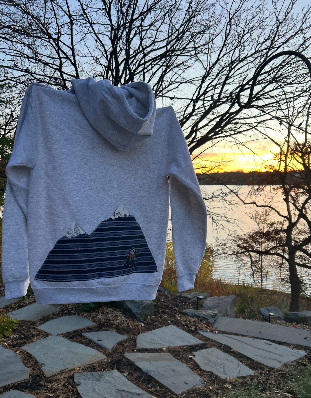 Sweatshirts With Sewn Designs.