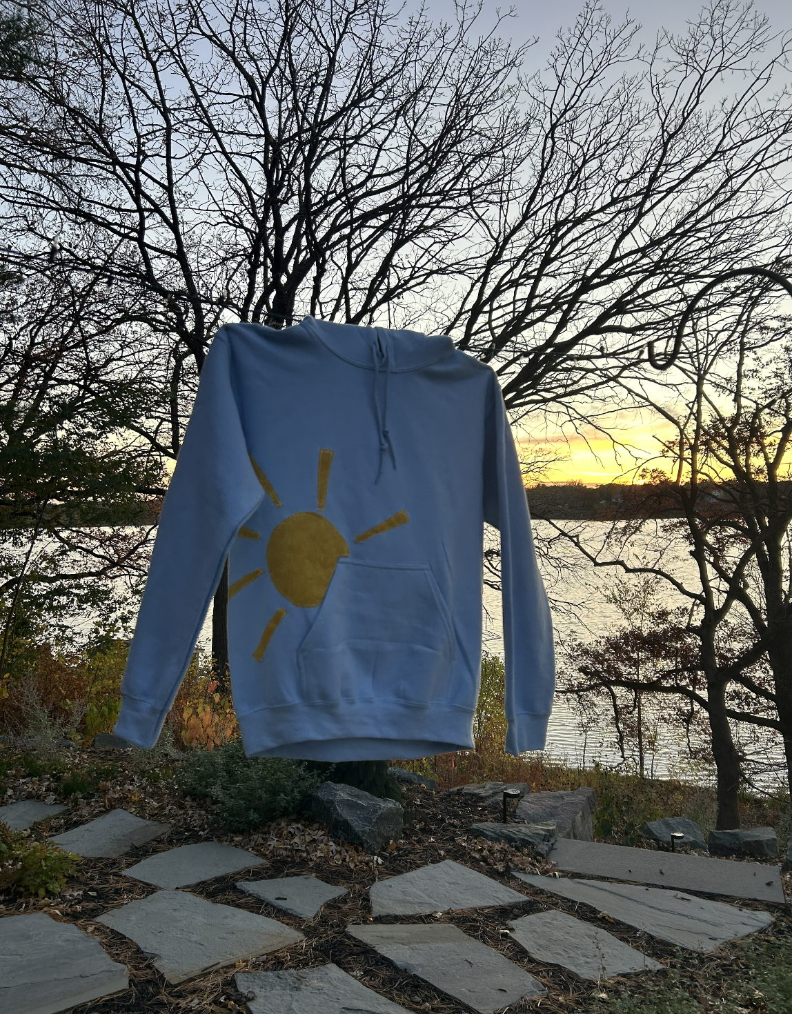 Sweatshirts With Sewn Designs.