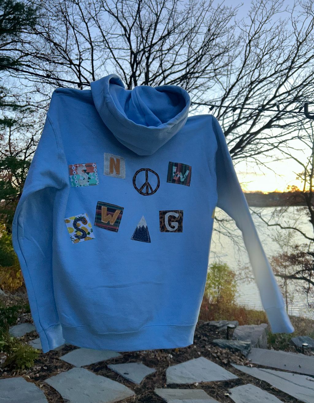 Sweatshirts With Sewn Designs.